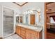 Bathroom features double sinks, shower and bathtub at 2972 Nw Stilesboro Nw Rd, Kennesaw, GA 30152