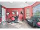 Unique room with salon-style setup; equipped with a chair, hair dryer, and professional lighting at 4180 West Stubbs Rd, College Park, GA 30349