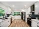 Bright kitchen featuring white cabinets, stainless steel appliances, and stylish backsplash at 2685 Glenvalley Dr, Decatur, GA 30032