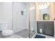 Contemporary bathroom with tiled walk-in shower and modern fixtures at 4730 W Forest Peak, Marietta, GA 30066