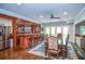 Elegant dining room featuring a custom bar, stainless steel refrigerator, and outdoor access at 4730 W Forest Peak, Marietta, GA 30066