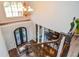 Grand foyer with chandelier, staircase, and view of the dining room at 4730 W Forest Peak, Marietta, GA 30066
