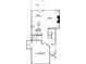 Detailed first floor plan highlighting the layout, including the kitchen, Gathering room, and garage at 350 Hayden Cir, Woodstock, GA 30189