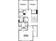 Detailed second floor plan highlighting the layout, including the bedrooms and bathrooms at 350 Hayden Cir, Woodstock, GA 30189