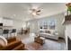 Comfortable living area with hardwood flooring and ample space for entertaining at 350 Hayden Cir, Woodstock, GA 30189