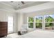 Tranquil main bedroom with trey ceilings, large windows, and private entry at 350 Hayden Cir, Woodstock, GA 30189