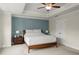 Spacious main bedroom with accent wall, and neutral color scheme at 350 Hayden Cir, Woodstock, GA 30189
