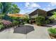 Well maintained backyard featuring a patio, table and umbrella, and grilling area, perfect for outdoor gatherings and summer BBQs at 2920 Dara Dr, Marietta, GA 30066