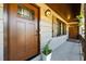 Close-up of a stylish front door with decorative glass and modern lock at 2920 Dara Dr, Marietta, GA 30066