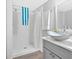 Modern bathroom with a glass vessel sink and a stand up shower at 5400 Kings Camp Cabin 16 Se Rd, Acworth, GA 30102