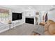Cozy living room featuring an entertainment area and comfortable seating at 5400 Kings Camp Cabin 16 Se Rd, Acworth, GA 30102
