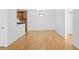 Dining area with hardwood floors connecting to kitchen with wood cabinets at 1468 Briarwood Ne Rd # 602, Atlanta, GA 30319