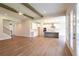 Open-concept living space connecting living, dining and kitchen areas at 5325 Keepsake Court, Cumming, GA 30040