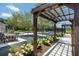 Charming pergola with outdoor dining area and beautiful garden views at 5325 Keepsake Court, Cumming, GA 30040
