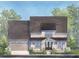 Charming two-story home featuring a stone facade, covered entry, and attached garage at 5235 Memento Trace, Cumming, GA 30040
