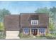 Charming two-story home with front porch, attached garage, and professionally landscaped yard at 5349 Memento Trace, Cumming, GA 30040
