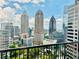 Stunning city view from the balcony, showcasing the vibrant skyline and urban landscape at 1080 Peachtree Ne St # 2416, Atlanta, GA 30309