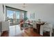 Beautifully staged living room with hardwood floors, lots of light, and modern decor at 1080 Peachtree Ne St # 2416, Atlanta, GA 30309