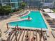 An aerial view of a rooftop pool area, perfect for summer relaxation at 1080 Peachtree Ne St # 2416, Atlanta, GA 30309