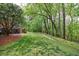 A spacious backyard with lush green grass and mature trees offering a peaceful outdoor retreat at 12 Valley Forge Nw Pl # 215, Atlanta, GA 30318