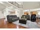 Spacious living room featuring hardwood floors, high ceilings and an open floor plan at 222 Rippling Nw Dr, Marietta, GA 30064