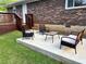 Outdoor patio with furniture and view of the back of the house at 2512 Montezuma Cir, Ellenwood, GA 30294