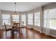 Bright breakfast nook with backyard access and wood floors at 5713 Brynwood Nw Cir, Acworth, GA 30101
