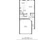 Detailed first floor plan showcasing the layout of the living spaces, including the kitchen, dining area, living room, and garage at 11561 Kimberly Way # 23, Hampton, GA 30228