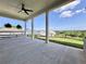Covered porch overlooking a green lawn and fenced property at 5515 Allegre Pl, Cumming, GA 30028