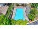 Aerial view of a community pool with chairs for residents to enjoy the summer at 5976 Princeton Run Trl, Tucker, GA 30084