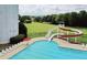 Elevated view of the pool, silo and outdoor recreational area at 685 Egrets Lot 58 Lndg, Covington, GA 30014