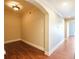 Hallway with hardwood floors, neutral paint and white trim at 2277 Peachtree Ne Rd # 310, Atlanta, GA 30309