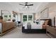Spacious main bedroom featuring tray ceilings, neutral decor, and ample natural light from large windows at 114 Briargate Dr, Johns Creek, GA 30097