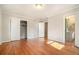 Bedroom with hardwood floors, closet and an en-suite bathroom at 2210 Leafmore Dr, Decatur, GA 30033