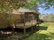 A spacious deck overlooks a lush green lawn and mature trees at 1150 Orchard Way, Roswell, GA 30075