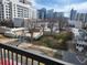 Scenic city view showcasing buildings and downtown skyline, seen from balcony at 1075 Peachtree Ne Walk # 506, Atlanta, GA 30309