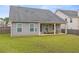 Backyard featuring an open patio, plush green grass, and privacy fence perfect for entertainment at 256 Bollen Ln, Hiram, GA 30141