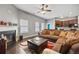 Cozy living room with a fireplace, comfortable seating, and an open layout perfect for entertaining at 256 Bollen Ln, Hiram, GA 30141