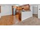 Open floor plan featuring kitchen with stainless steel appliances and living area with carpet at 4508 Club House Dr, Marietta, GA 30066