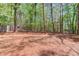 Spacious, shaded backyard featuring mature trees and a lush, natural setting at 11205 Abbotts Station Dr, Duluth, GA 30097