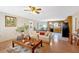 Open-concept living room connects to the kitchen and offers ample space for dining and gathering at 40 L Z Jackson Road, Bowdon, GA 30108