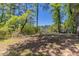 Large backyard area with trees and landscaping provides a tranquil and private outdoor space at 5439 Farmview Close, Stone Mountain, GA 30088