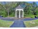Charming gazebo with landscaping and walkway at 125 Stoney Ridge Dr, Alpharetta, GA 30022