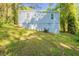 View of the side of a home with light blue siding and a green, grassy yard at 1328 Lockhaven Sw Cir, Atlanta, GA 30311