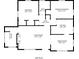 Detailed floor plan showcasing layout of bedrooms, bathrooms, living spaces, and kitchen at 1328 Lockhaven Sw Cir, Atlanta, GA 30311
