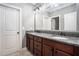 This bathroom features a double vanity with granite countertops and plenty of storage space at 3039 Malbec Vly, Acworth, GA 30101