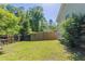 View of the home's backyard with a green lawn and a wood fence around the yard at 2212 Butner Sw Rd, Atlanta, GA 30331