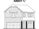 New construction two-story home featuring covered entry and attached two-car garage at 597 River Gardens Dr, Atlanta, GA 30354