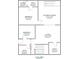 Detailed floor plan showing layout of the second floor including bedroom, kitchen, bath and living area at 1846 Markone Nw St, Atlanta, GA 30318