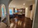 Modern kitchen with granite countertops, stainless steel appliances, and hardwood floors at 1750 Stone Meadow Rd, Lithonia, GA 30058